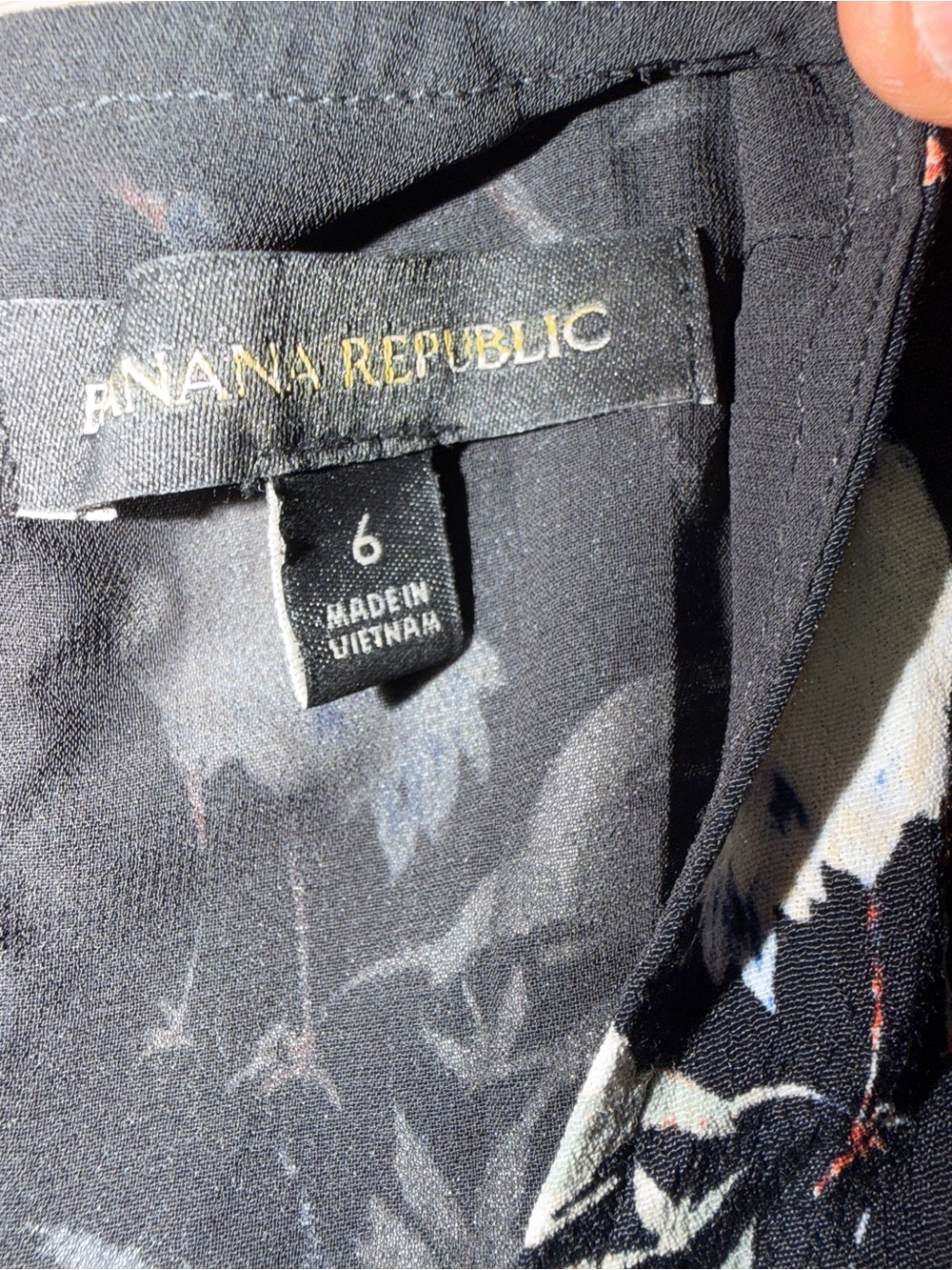 Banana Republic Black Floral & Bird Wide-Leg Jumpsuit with Tie Waist - Picture 5 of 9